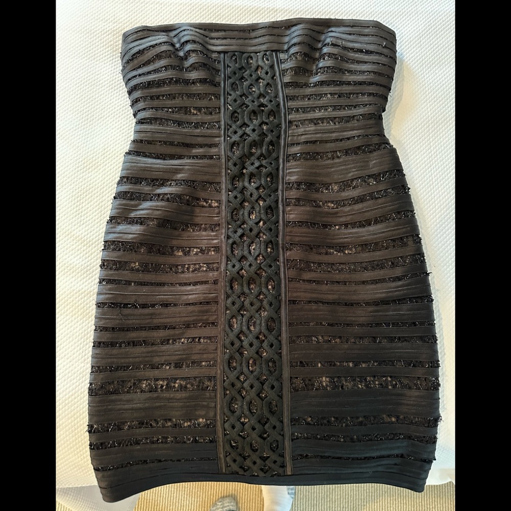 BCBGMaxAzria Black Moore Strapless Dress